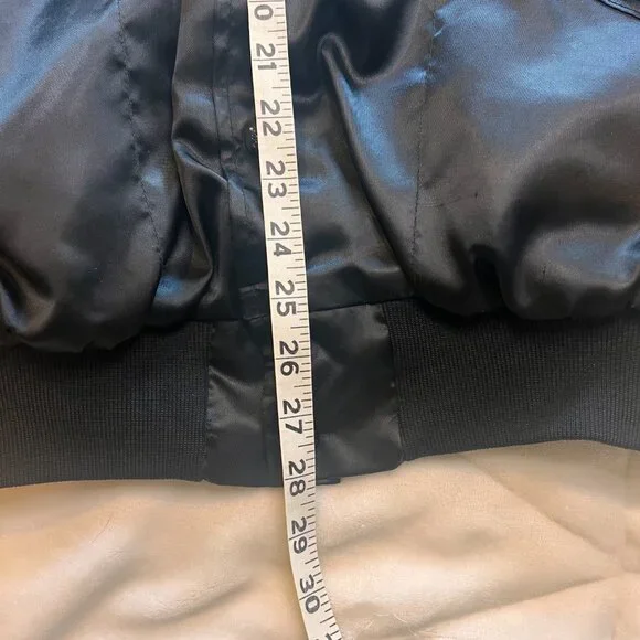 TRUE VINTAGE Herman Joseph's Black Satin Jacket on King Louie Union Made Tag - Picture 7 of 7